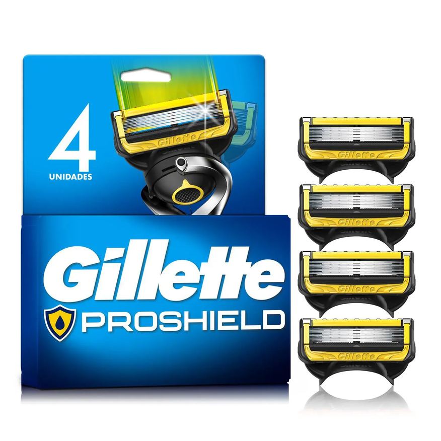 Gillette Carga para Aparelho de Barbear Proshield 4 unidades