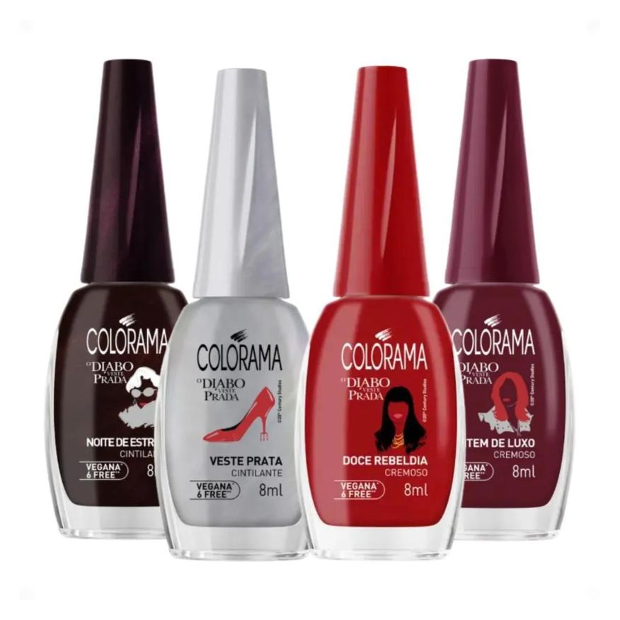 Colorama Kit o Diabo Veste Prada 4 Esmaltes