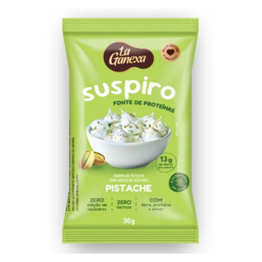 La Ganexa Suspiro Proteico Snack Zero Acucar e Gluten 30g Pistache