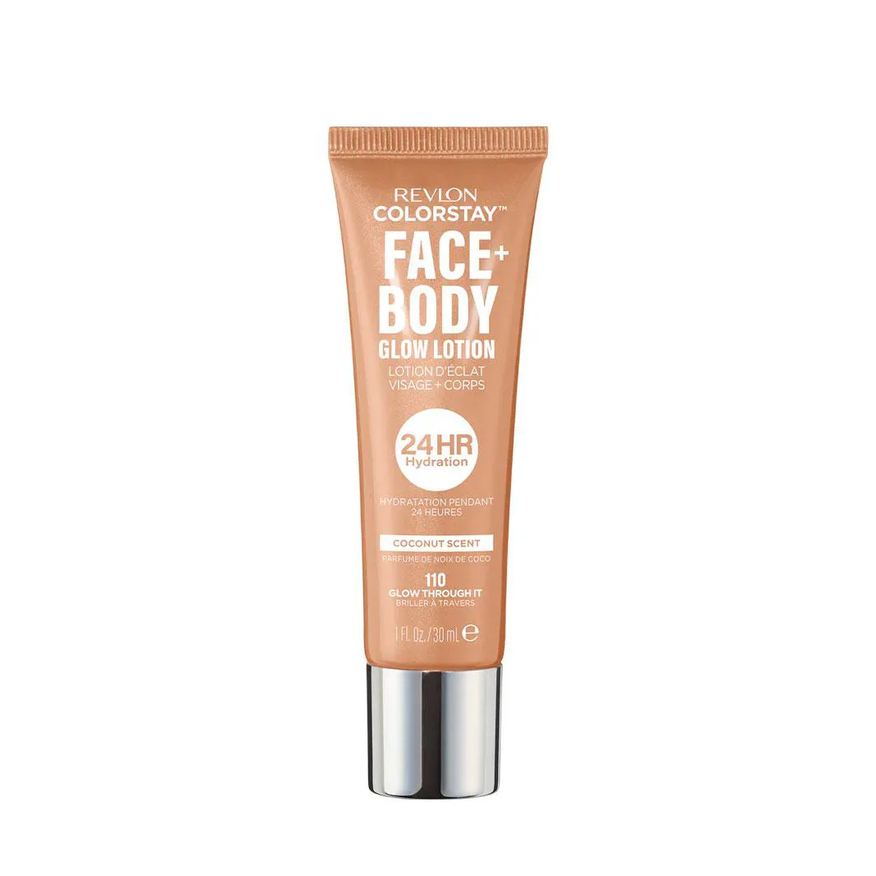 Revlon Colorstay Face + Body Glow Lotion Glow Through It 110 - Iluminador 30ml Nude