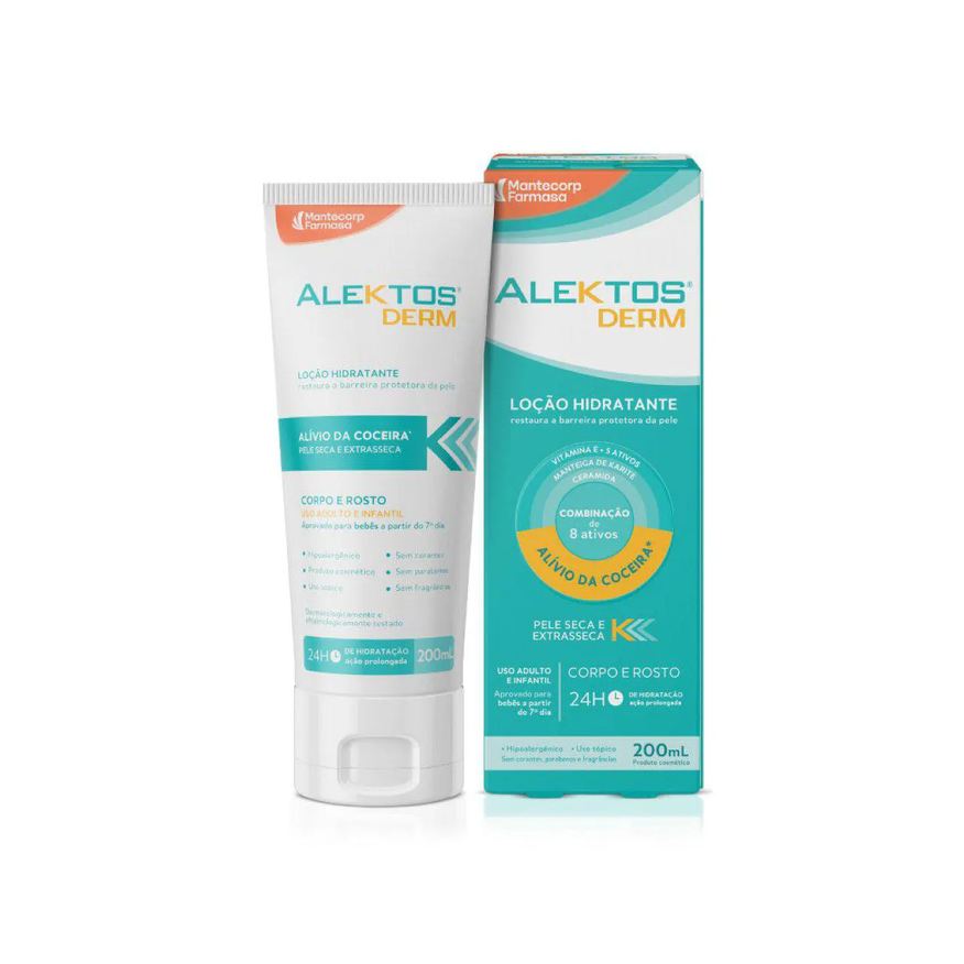 Alektos Loção Hidratante Derm Corpo e Rosto 200ml