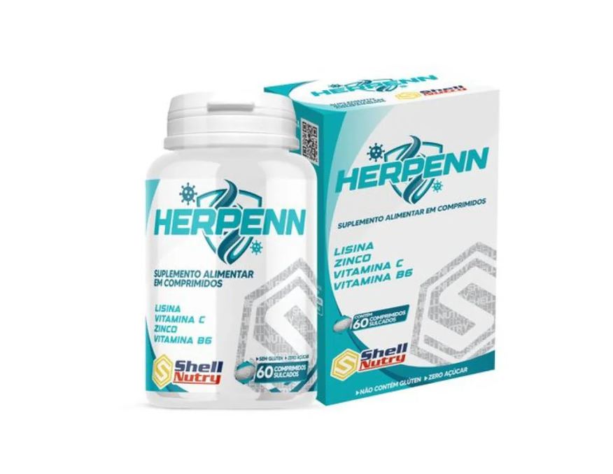 Shell Nutri Herpenn Lisina com 60 Cápsulas Shell Nutry