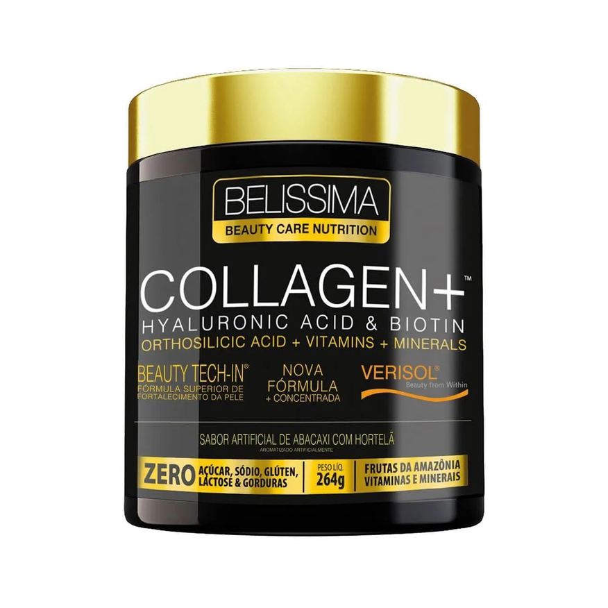 Black Skull Collagen Plus Belissima - 264g Abacaxi com Hortelã