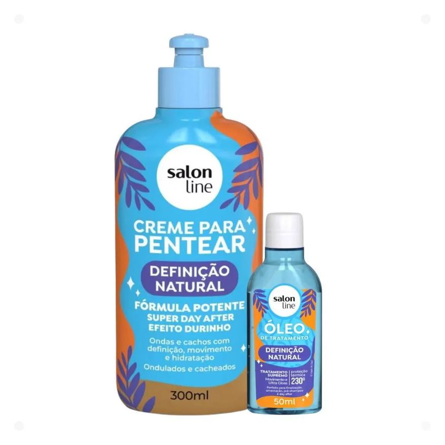 Salon Line Kit Definição Natural: Creme para Pentear 300ml e Óleo Capilar 50ml