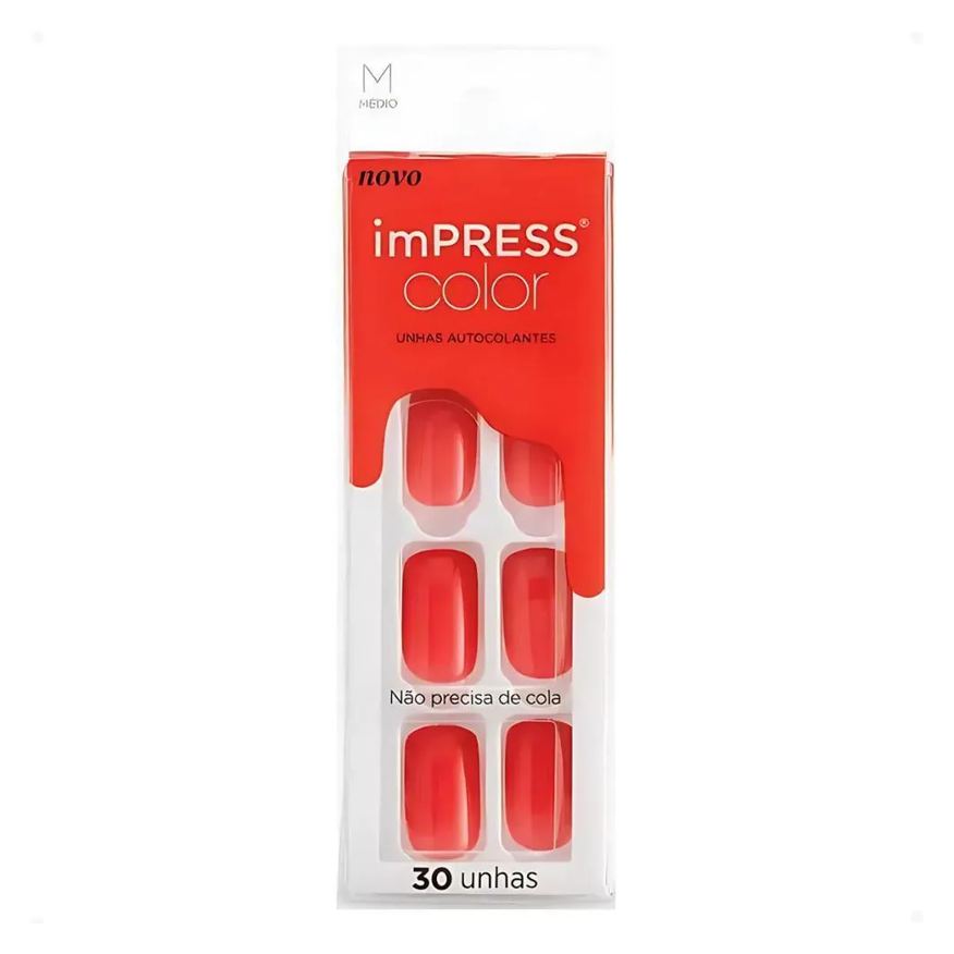 Kiss New York Unhas Autocolantes Impress Color Médio She'S Right