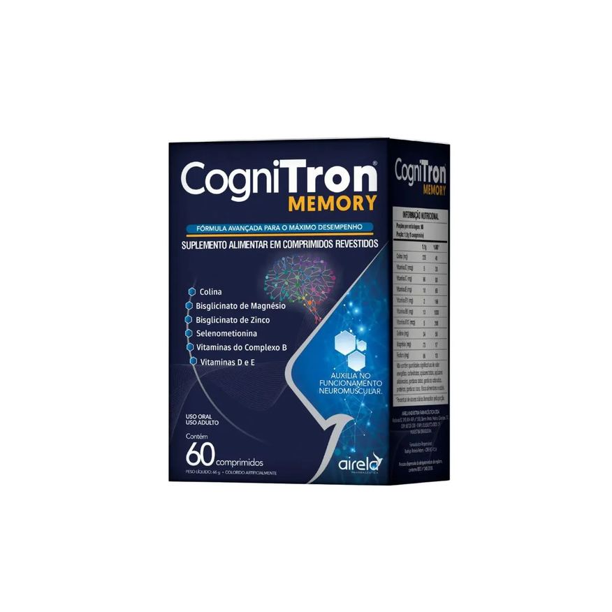 Airela Suplemento Cognitron Memory C/60 Cápsulas - para Função Cognitiva com Alta Absorção