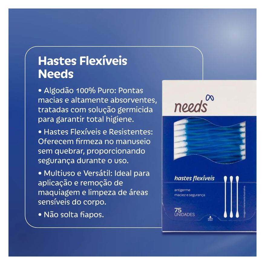 Needs Hastes Flexíveis 75 Unidades