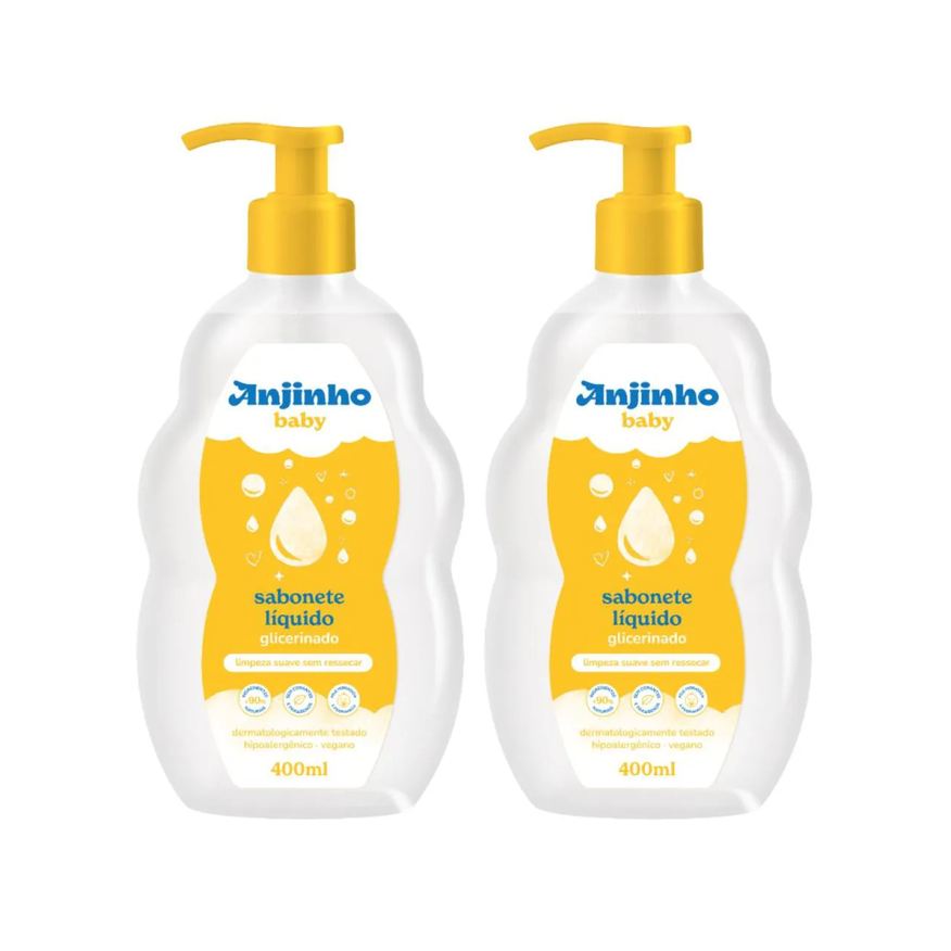 Anjinho Baby Kit C2 Sabonete Líquido Anjinho Kids 400ml Glicerina