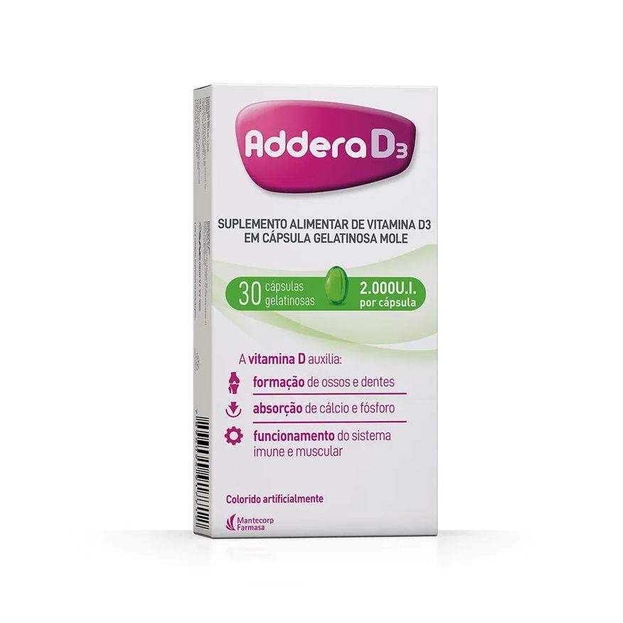 Hypera Vitamina D Addera 2000Ui 30 Cápsulas Gelatinosas