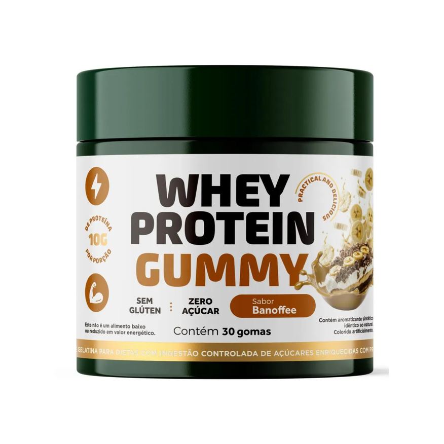 Ekobé Whey Protein Gummy Banoffee 30 Gomas Zero Açúcar