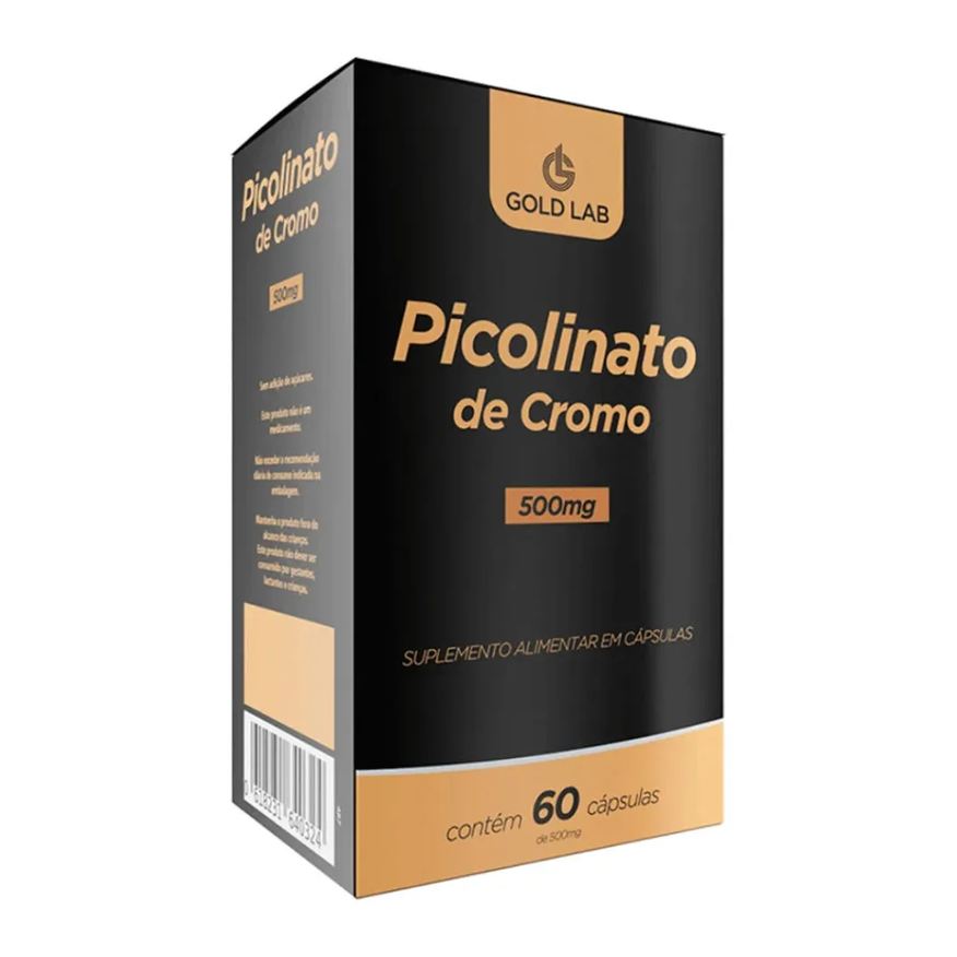 Gold Lab Picolinato de Cromo 500mg C/60 cápsulas