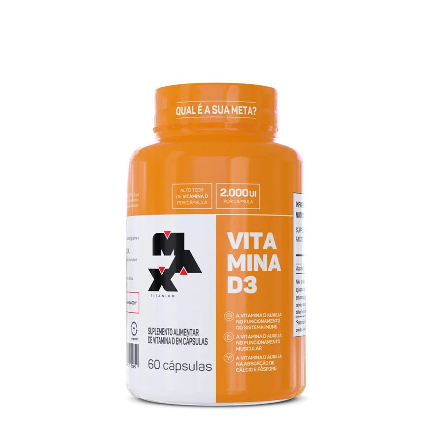 Max Titanium Vitamina D3 2000Ui 60 Cápsulas