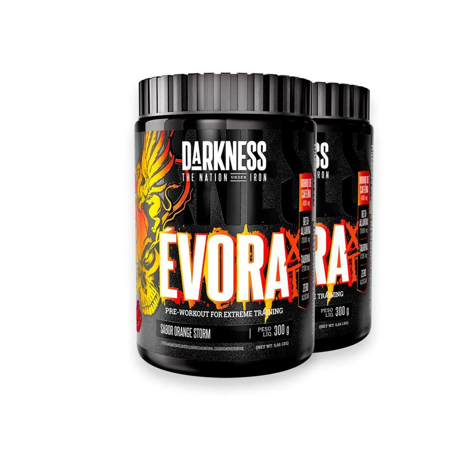 Darkness Kit 2 Pré Treino Évora Xt Orange Storm 300g