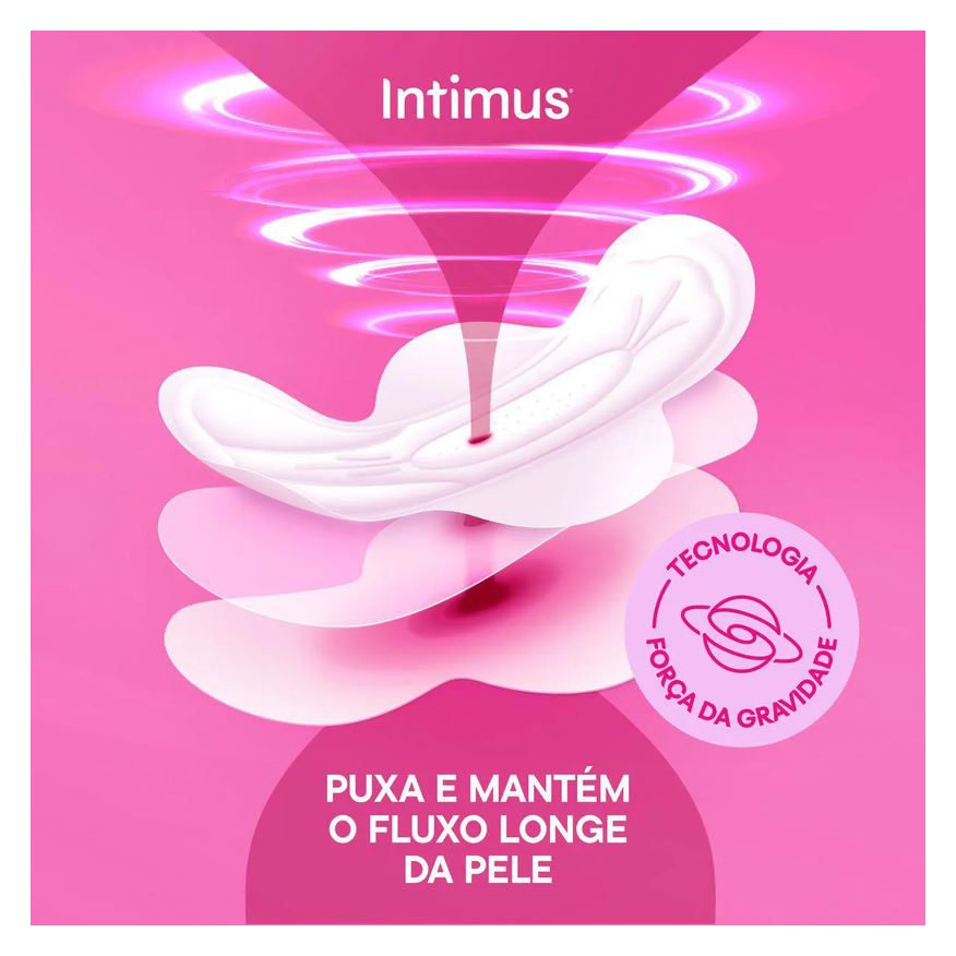 Intimus Absorvente Toda Protegida Cobertura Suave Sem Abas com 8 unidades