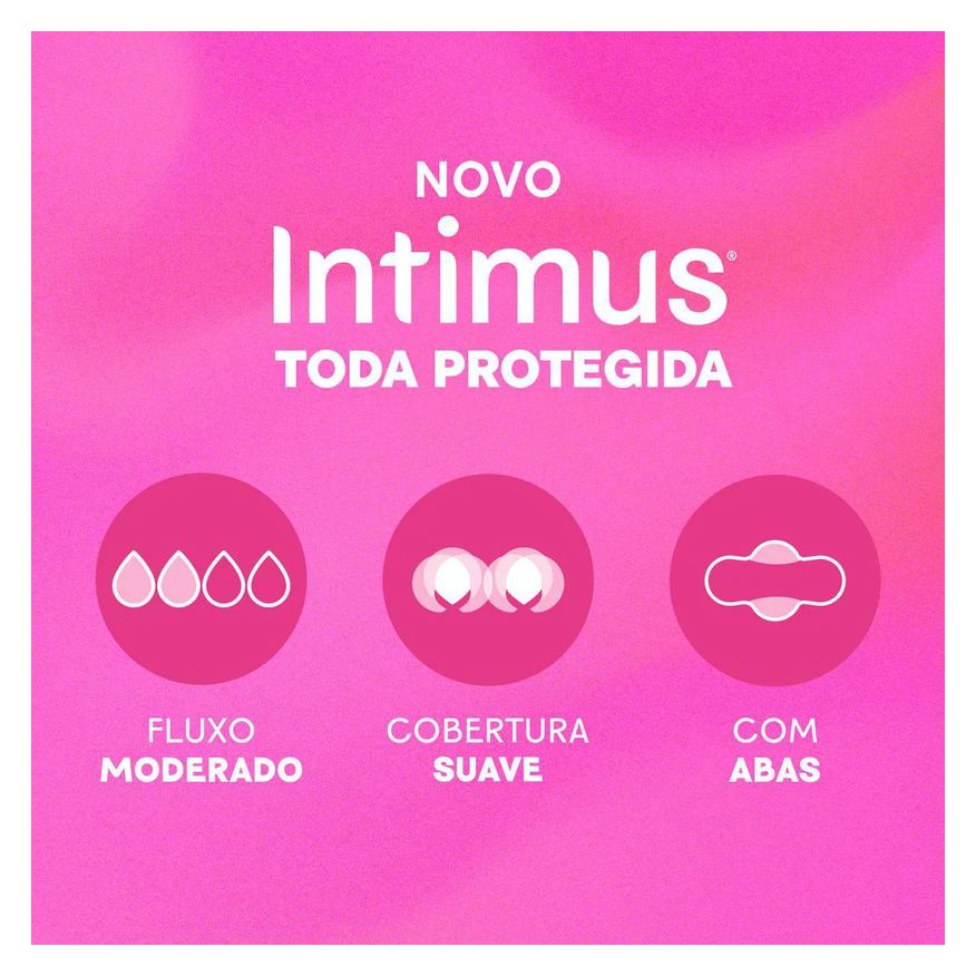 Intimus Absorvente Toda Protegida Cobertura Suave com Abas 8 unidades