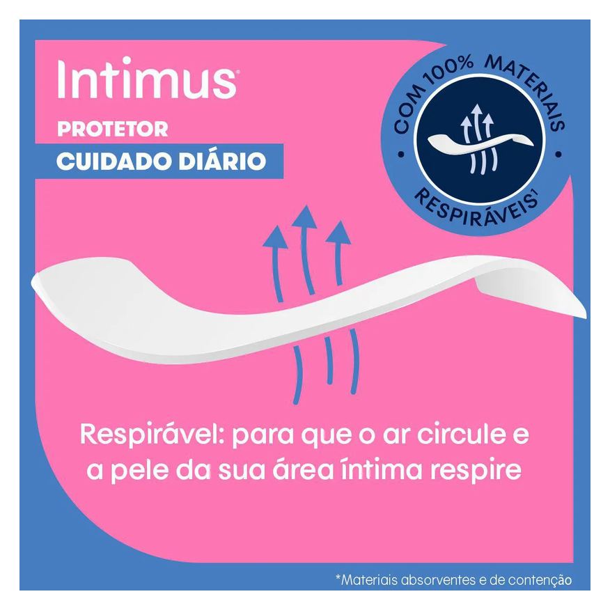 Diário Protetor Intimus Cuidado Diário sem Perfume 40 Unidades