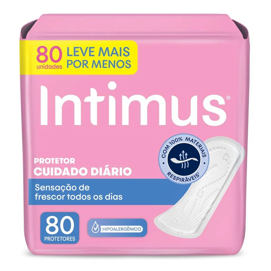 Diário Protetor Intimus Cuidado Diário com 80 Unidades
