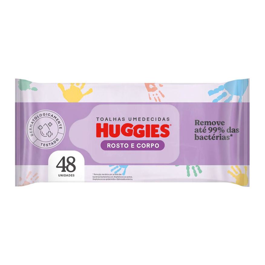 Huggies Lenço Umedecido Rosto e Corpo Hipoalergênico 48 unidades