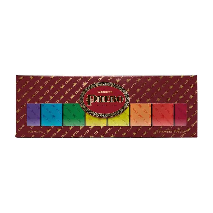 Phebo Kit Sabonetes de Glicerina Caixa Vinho 8 X 90g Cada