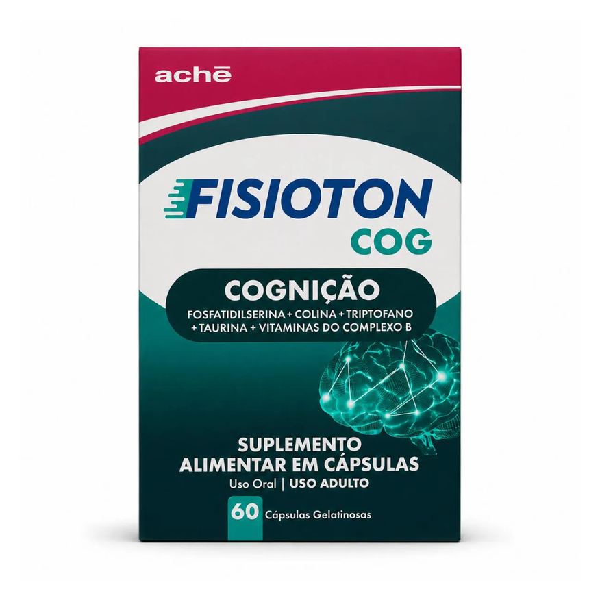 Aché Kit 3 Fisioton Cog 60 Capsulas Sabor sem Sabor Complexo B Full