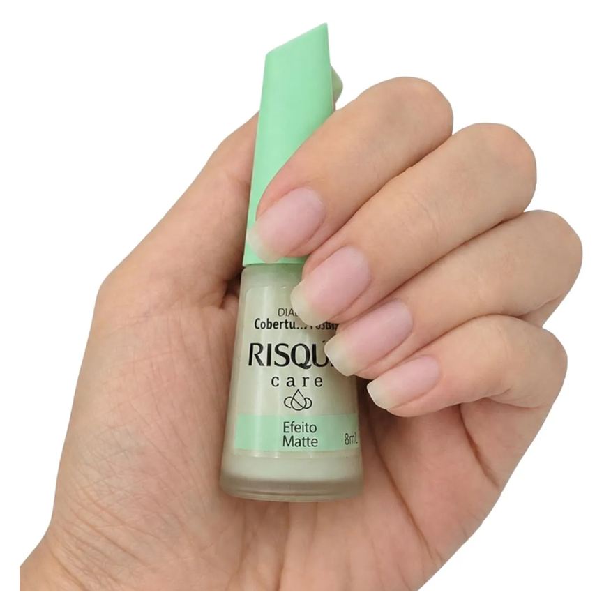 Base e Cobertura Fosca Efeito Matte Risque Care 8ml
