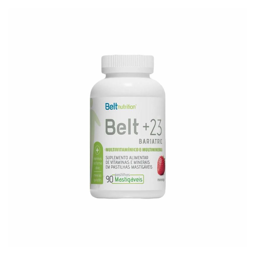 Belt Nutrition Belt+23 Bariatric - Sabor Morango - 90 Pastilhas Mastigáveis