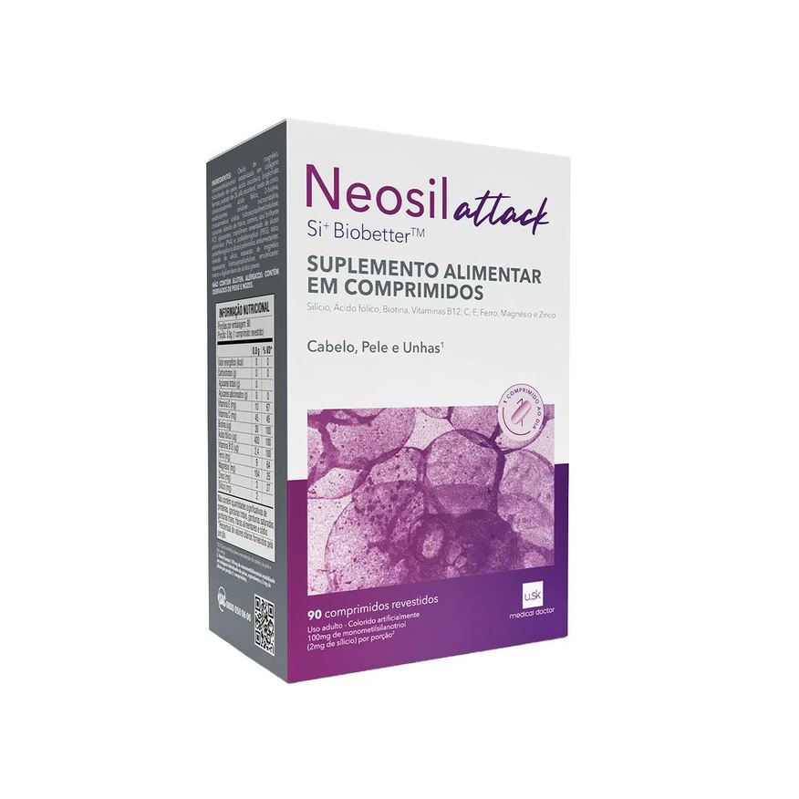 Neosil Polivitamínico Attack Cabelo, Pele E Unha 90 comprimidos