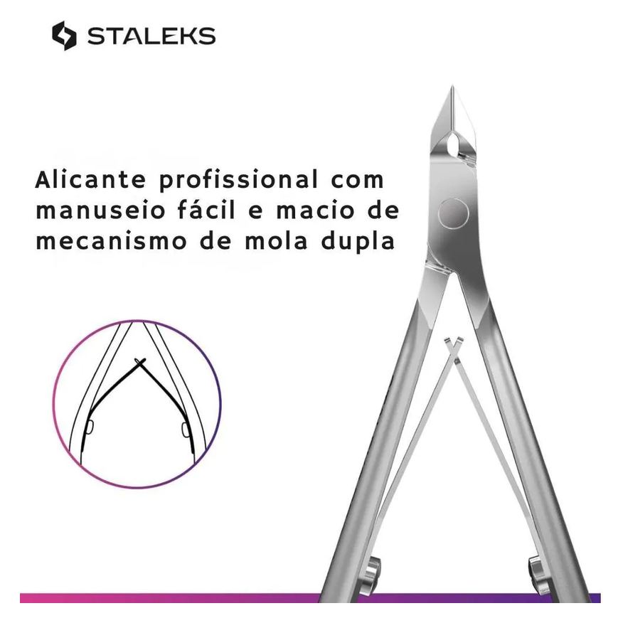 de Alicate Cutícula Profissional Staleks Ns-10-7 Inoxidável