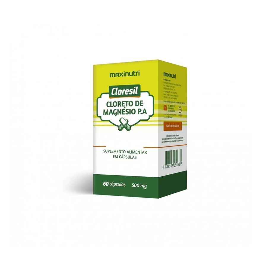 Maxinutri Cloresil - Cloreto de Magnésio P.a 500mg (60 Cápsulas) - Padrão: Único