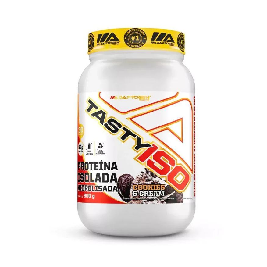 Adaptogen Tasty Iso Whey (900g) - Sabor: Cookies e Cream