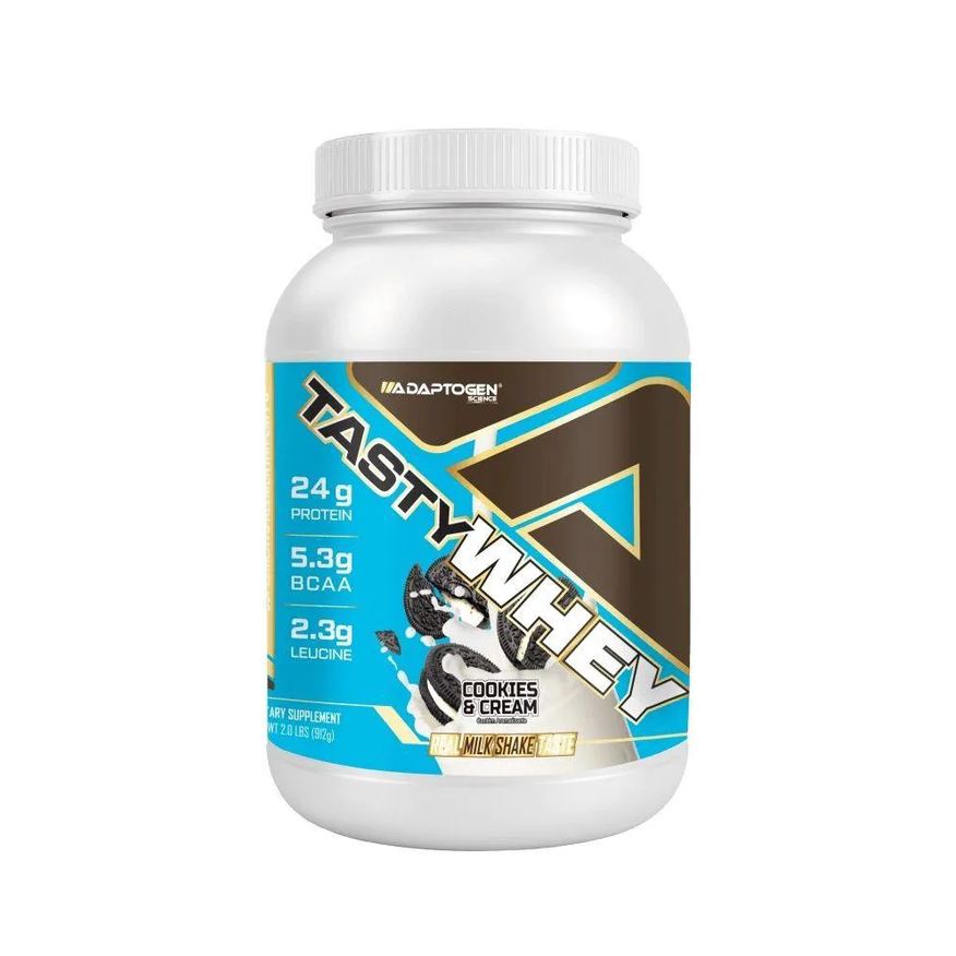 Adaptogen Tasty Whey (900g) - Sabor: Cookies e Cream.