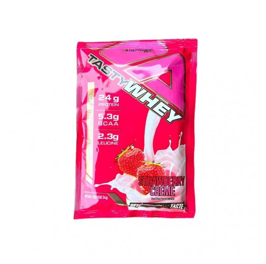 Adaptogen Tasty Whey Sachê - Sabor: Morango (34g)