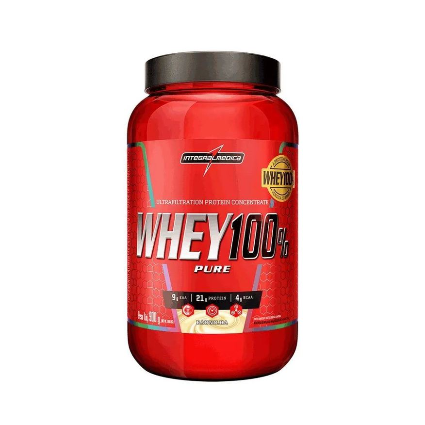 Integralmédica Whey 100% Pure Pote (900g) - Sabor: Baunilha (900g)
