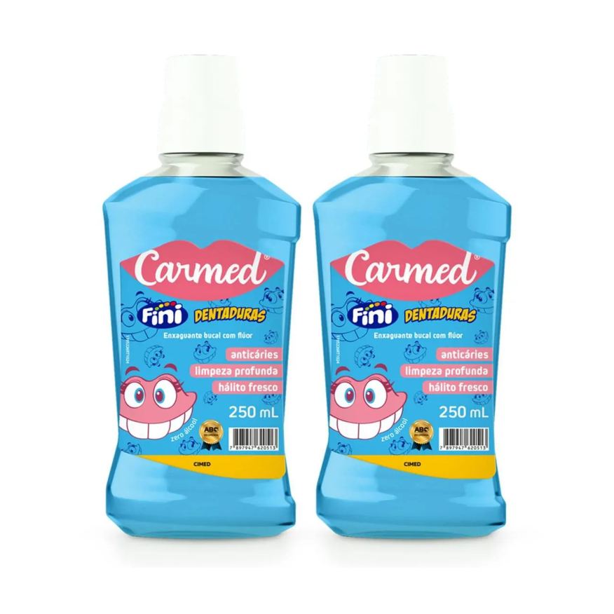 Cimed Carmed Kit 2und. Enxaguante Bucal Dentadura 250ml