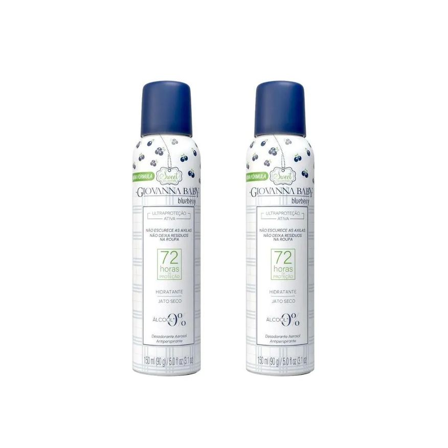 Giovanna Baby Desodorante Aero 150ml Blueberry-Kit C/2Un
