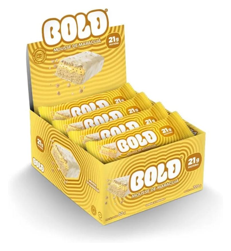 Bold Bar Display (12 Unid de 60g) - Sabor: Mousse de Maracujá
