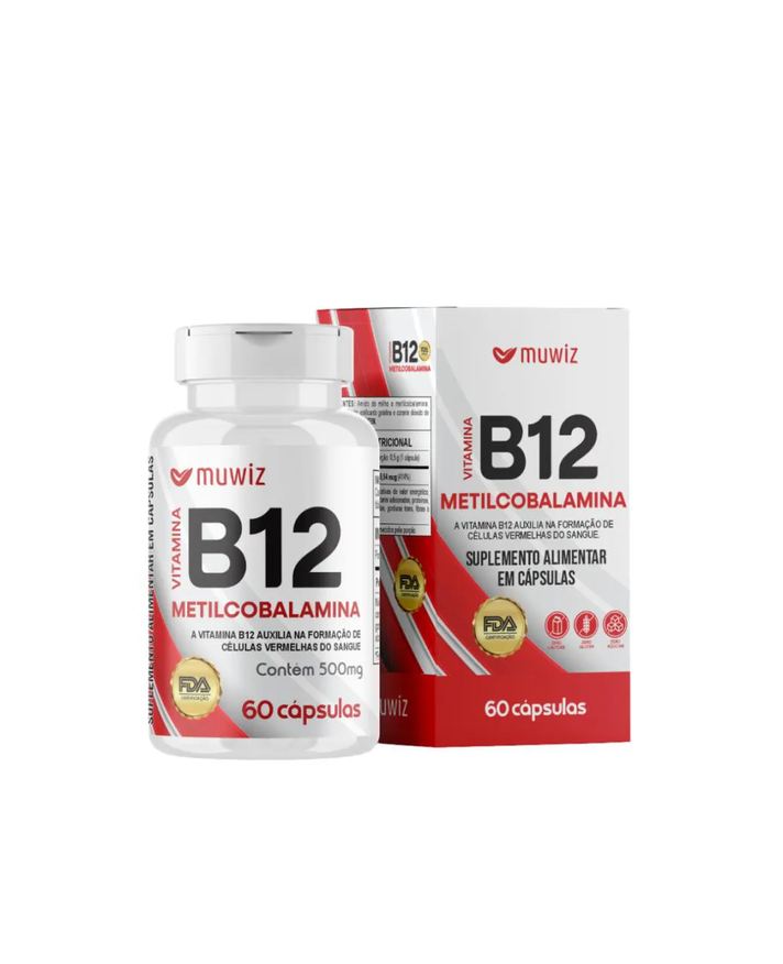 Muwiz Vitamina B12 (metilcobalamina) 414% Idr 60 Cápsulas
