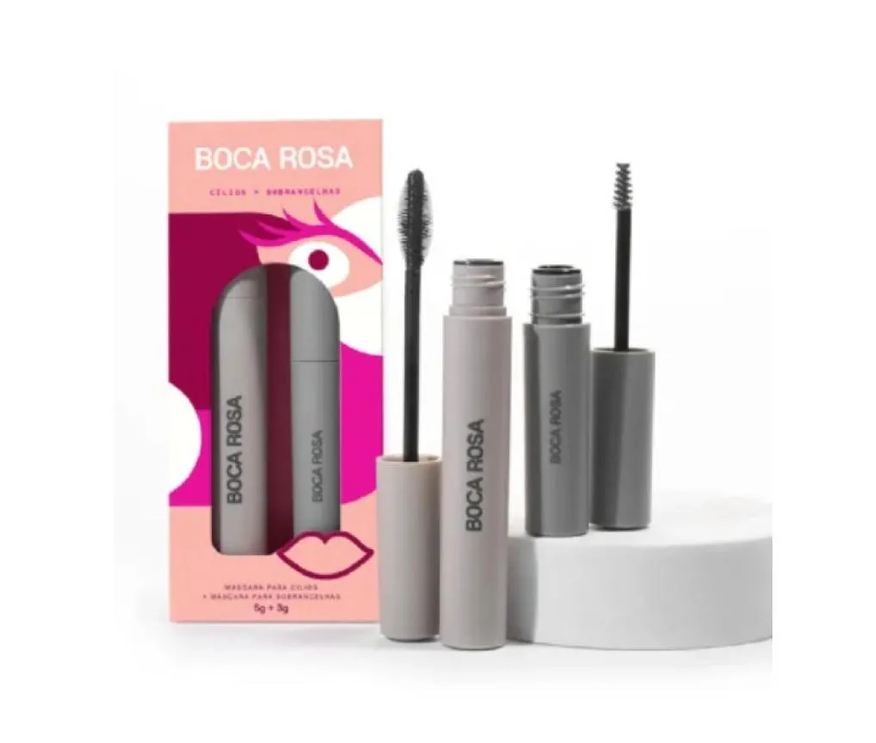Boca Rosa Máscara Cílios Efeito Volume + Sobrancelhas