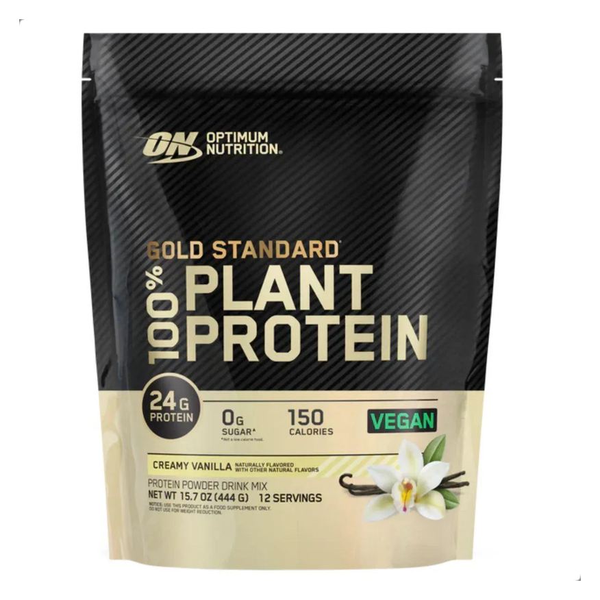 Optimum Nutrition 100% Plant Protein Gold Vegan Refil 444g 0,98lbs Optimum Creamy Vanilla