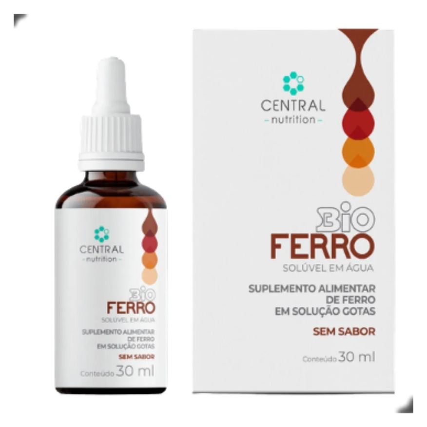 Central Nutrition Bio Ferro Biscglicinato Soluvel em Agua 30ml sem Sabor