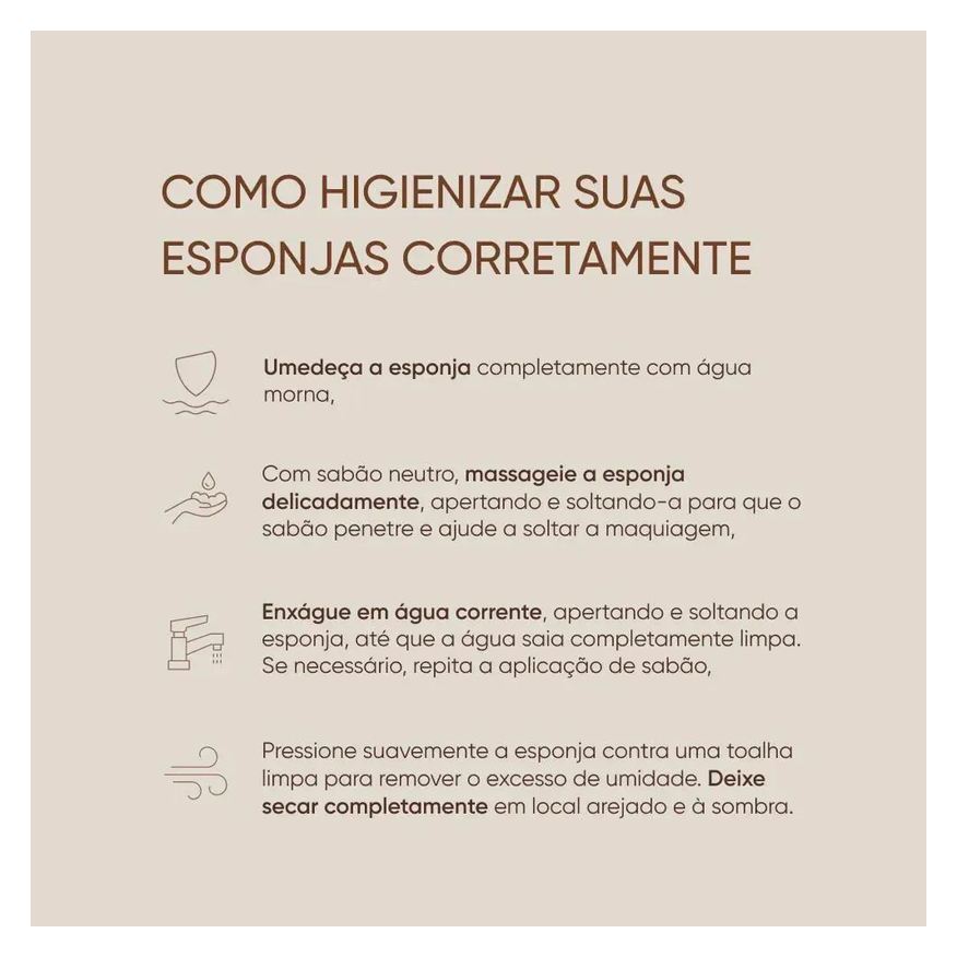 de Esponja Maquiagem Mascavo Pro Blender Big Precision 1 unidade