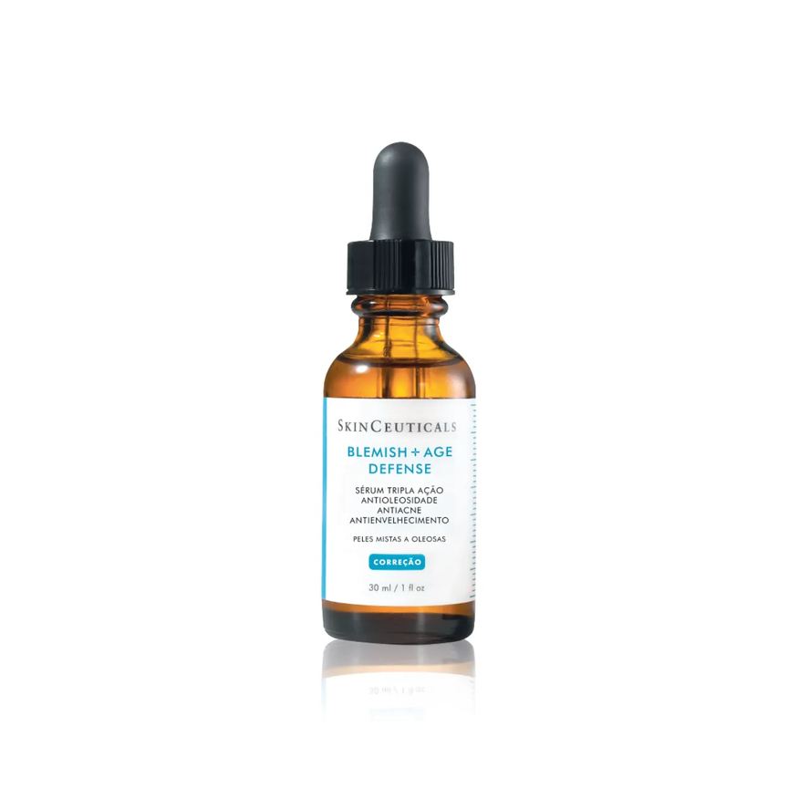 SkinCeuticals Sérum Facial Antioleosidade e Antiacne Blemish + Age Defense Ácido Salicílico e Glicólico para Pele Adulta 30ml