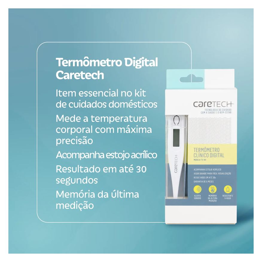 Digital Termômetro Caretech TS-101 Branco 1 Unidade