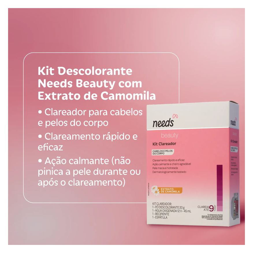 Needs Kit Descolorante de Pelos Beauty Extrato de Camomila
