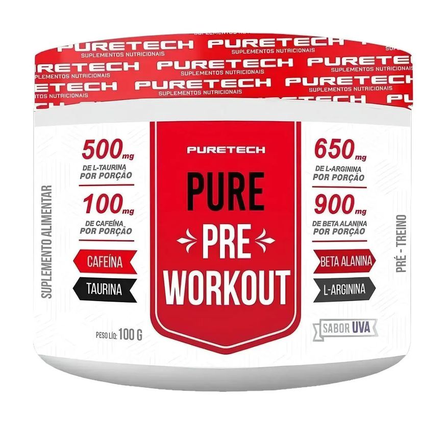 Puretech Pre-treino Pure Pre-Workout 100g - Uva