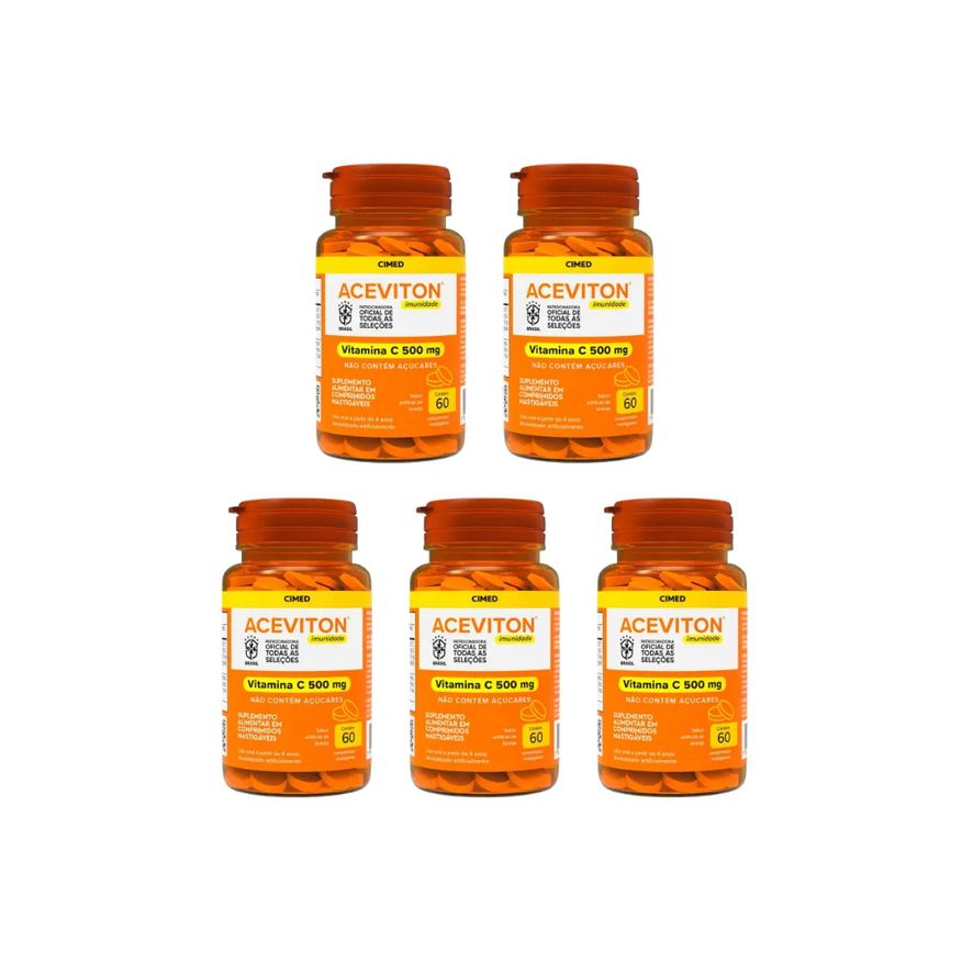 Cimed Kit 5 Aceviton Vitamina C Com 60 Comprimidos