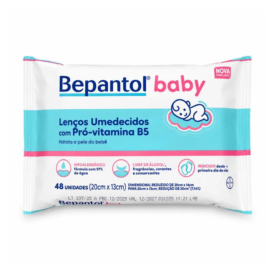 Bepantol Lenço Umedecido Baby 48 Unidades 20cm X 13cm Full