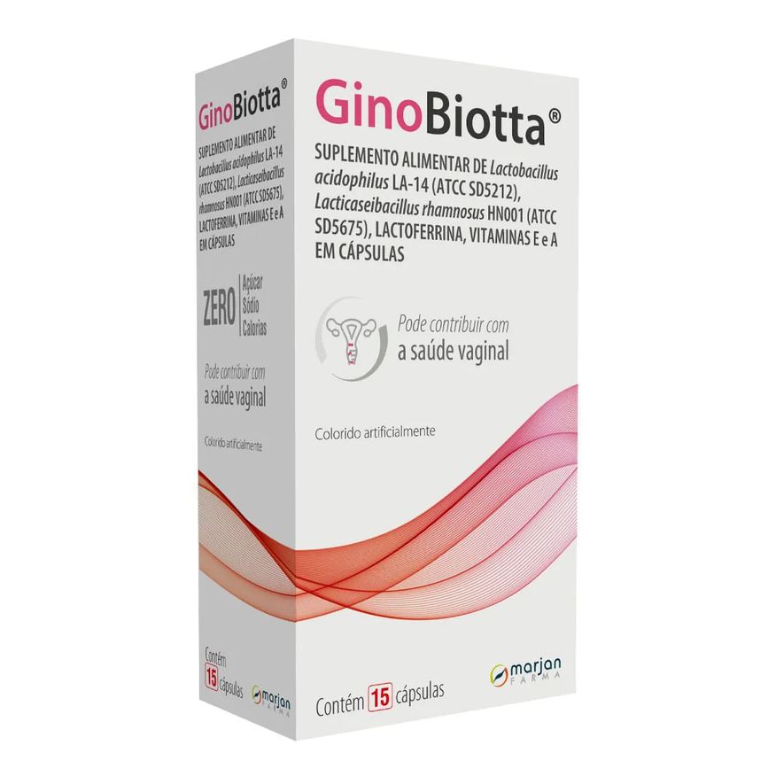 Alimentar Suplemento Ginobiotta Com 15 Capsulas Marjan