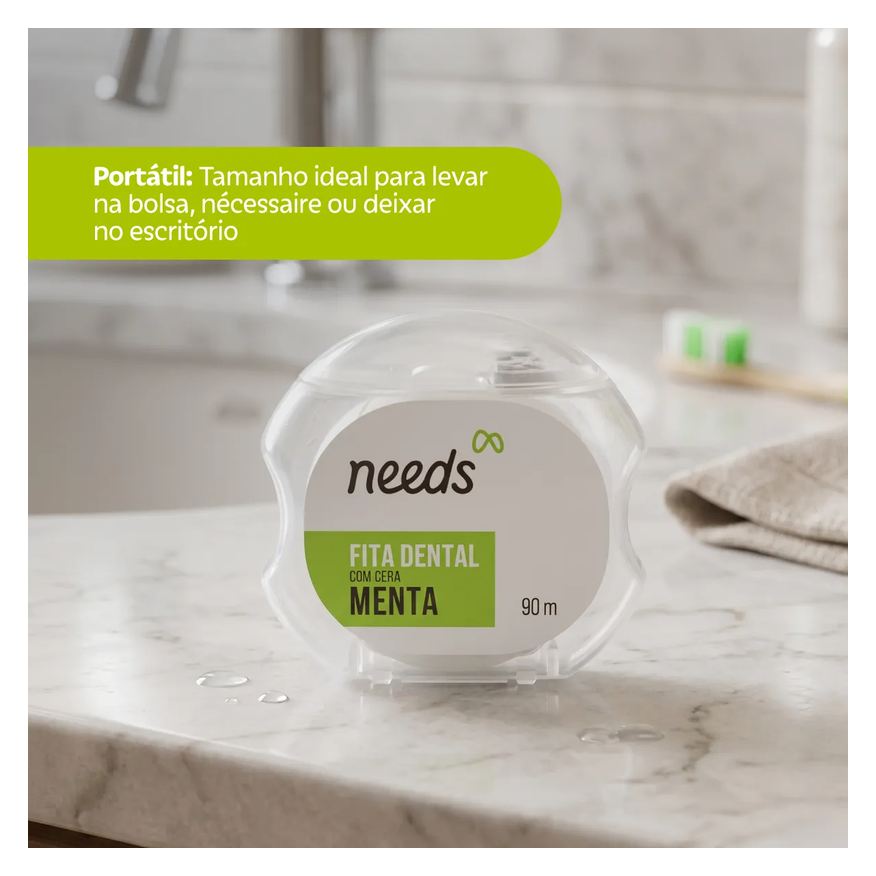 Needs Fita Dental com Cera Menta 90m