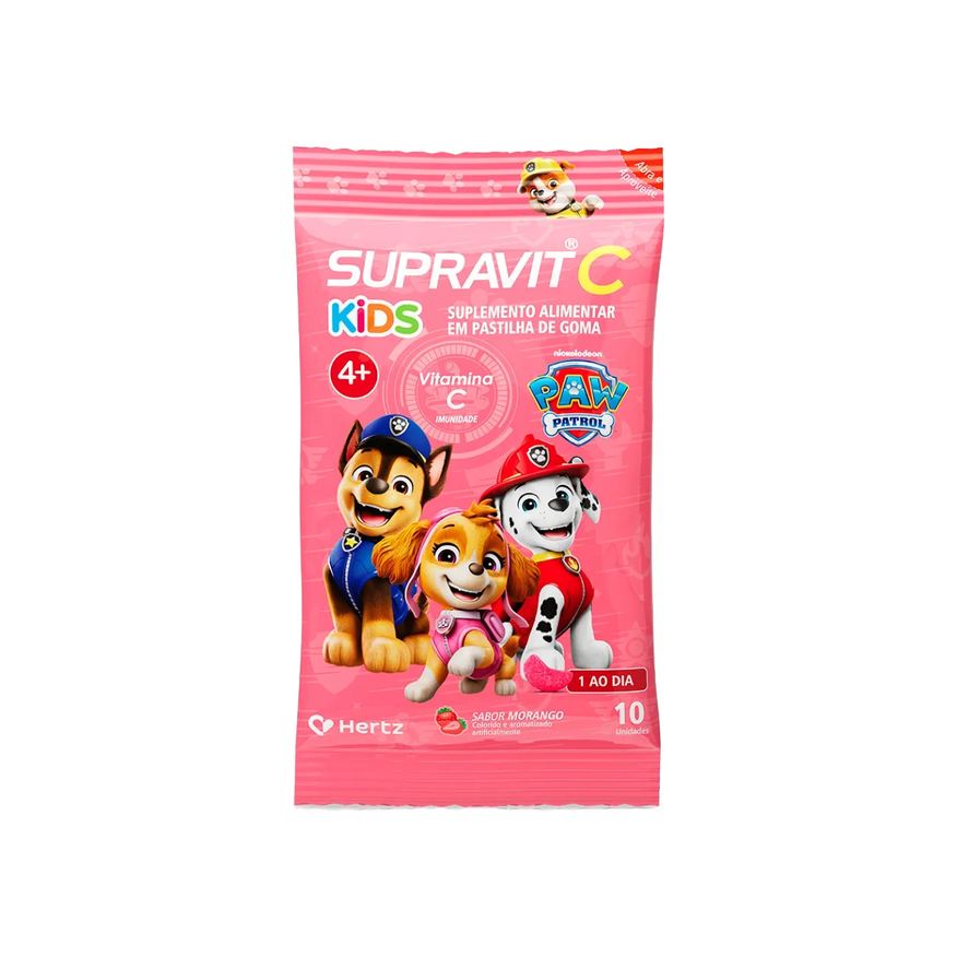 Supravit Vitamina C Kids Mini Morango 10 unidades